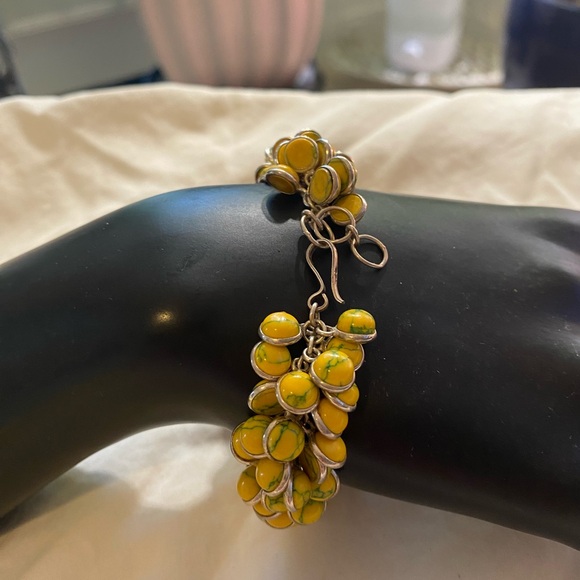 YELLOW TURQUOISE CHARM BRACELET - Picture 3 of 12
